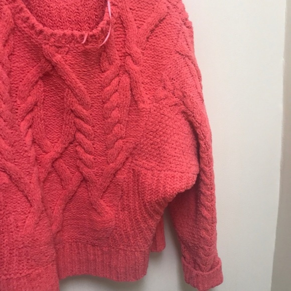 Anthropologie bright pinkish orange coral sweater - Picture 5 of 5